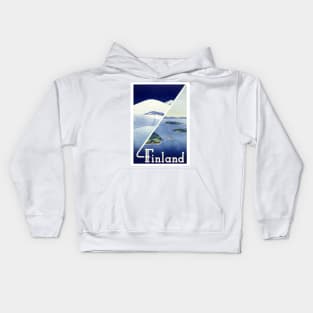 Vintage Travel Poster Finland Kids Hoodie